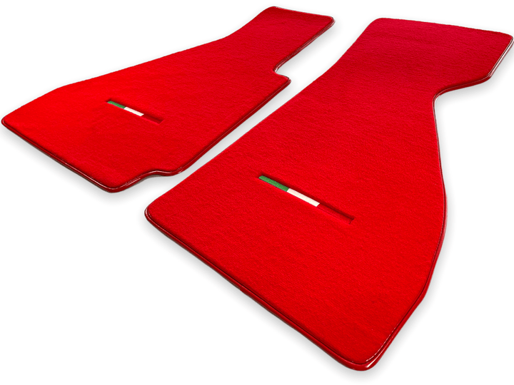 Floor Mats For Ferrari 328 GTB 1985-1989 Red Scuderia Brand Italian Edition - Scuderia