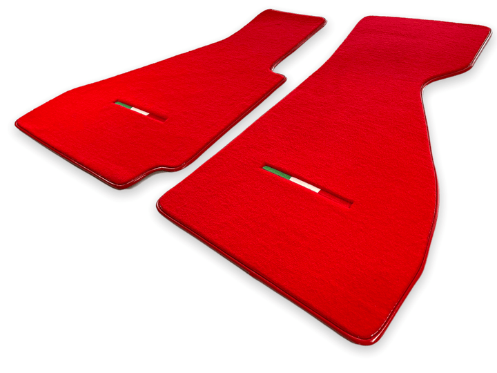 Floor Mats For Ferrari 328 GTB 1985-1989 Red Scuderia Brand Italian Edition - Scuderia