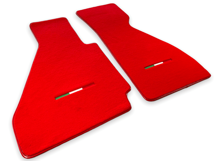 Floor Mats For Ferrari 328 GTB 1985-1989 Red Scuderia Brand Italian Edition - Scuderia