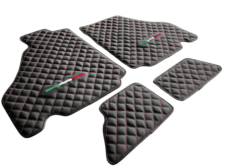 Floor Mats For Ferrari 360 2000-2008 Leather Scuderia Brand - Scuderia