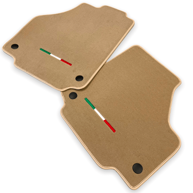 Car Mats For Ferrari 458 Spider 2012-2015 Beige Scuderia Brand Italian Edition