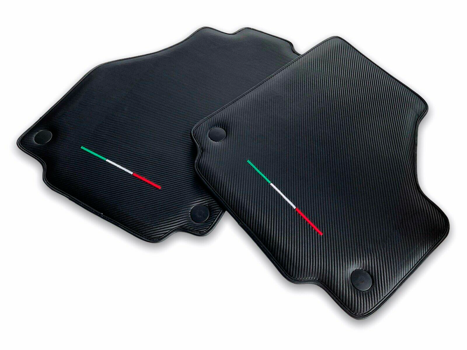 Car Mats For Ferrari 458 Spider 2012-2015 Carbon Fiber Leather Scuderia Brand Italian Edition