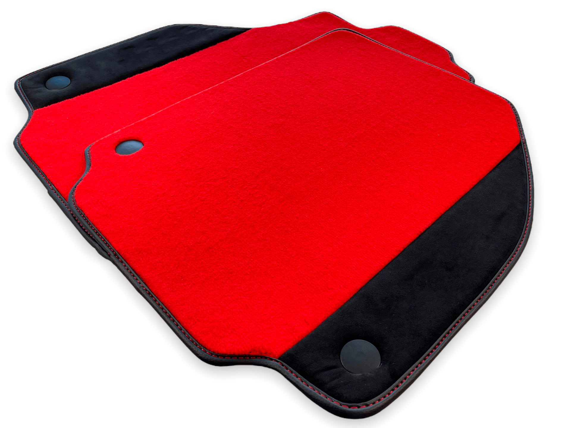 Car Mats For Ferrari 458 Spider 2012-2015 Red Carpet And Alcantara Leather