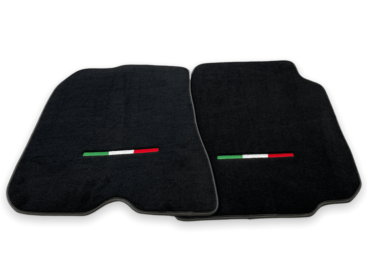 Floor Mats For Ferrari 812 Superfast Black Tailored Carpets With Italian Emblem - Scuderia