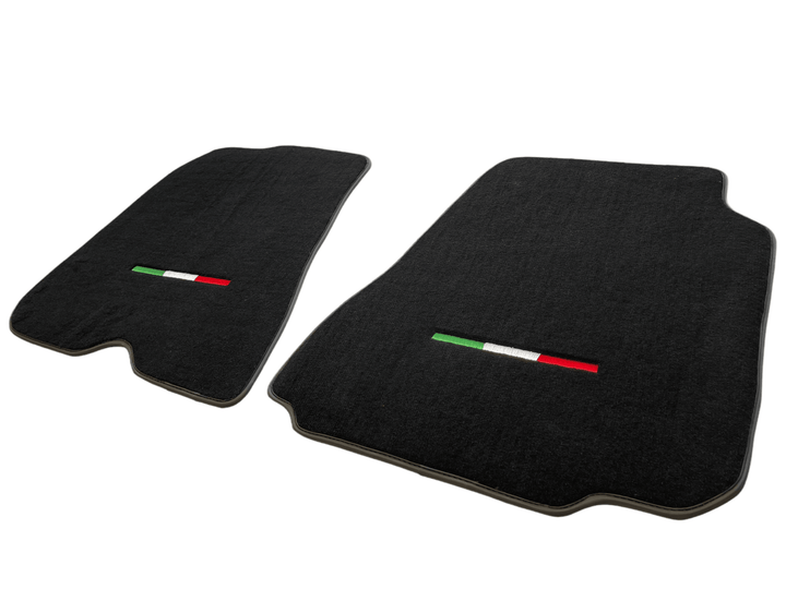 Floor Mats For Ferrari 812 Superfast Black Tailored Carpets With Italian Emblem - Scuderia