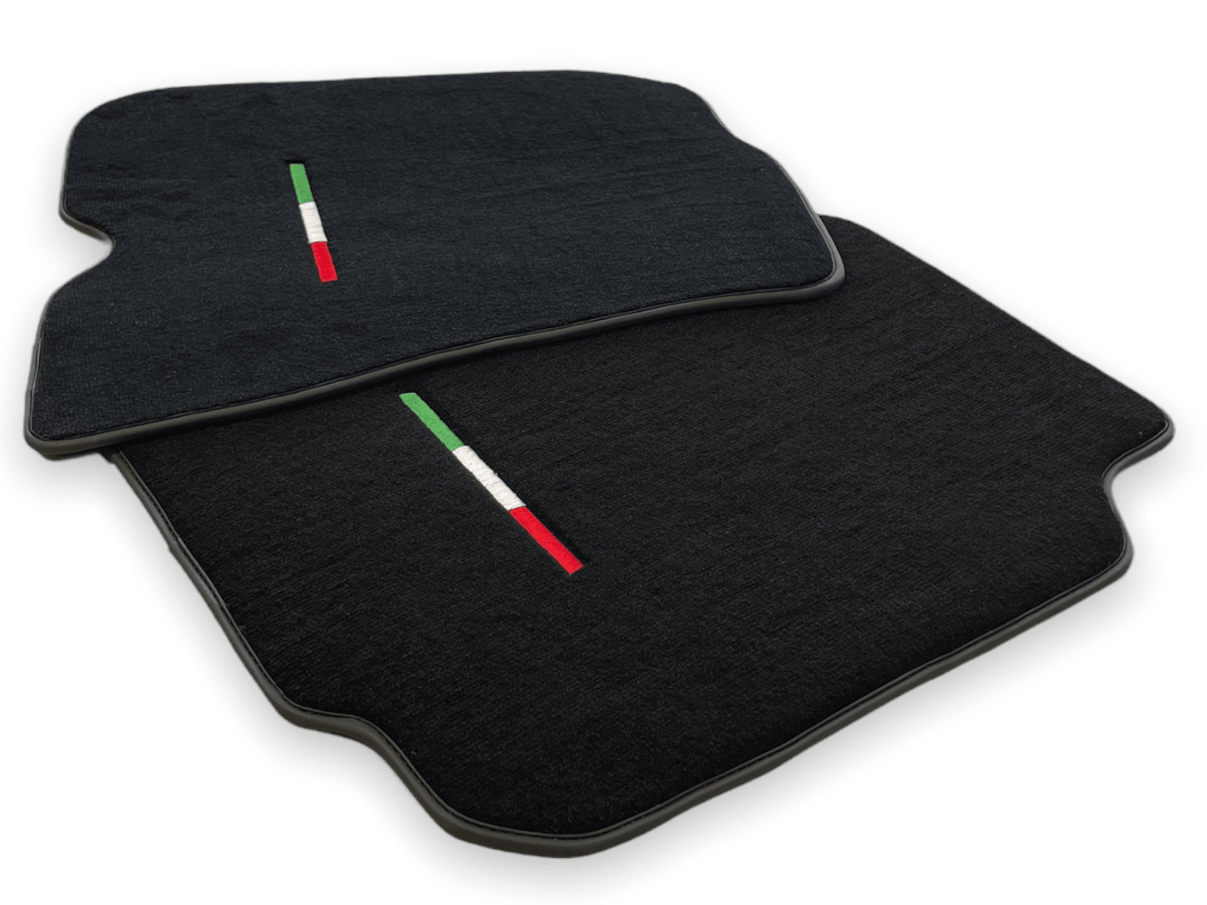 Floor Mats For Ferrari 812 Superfast Black Tailored Carpets With Italian Emblem - Scuderia