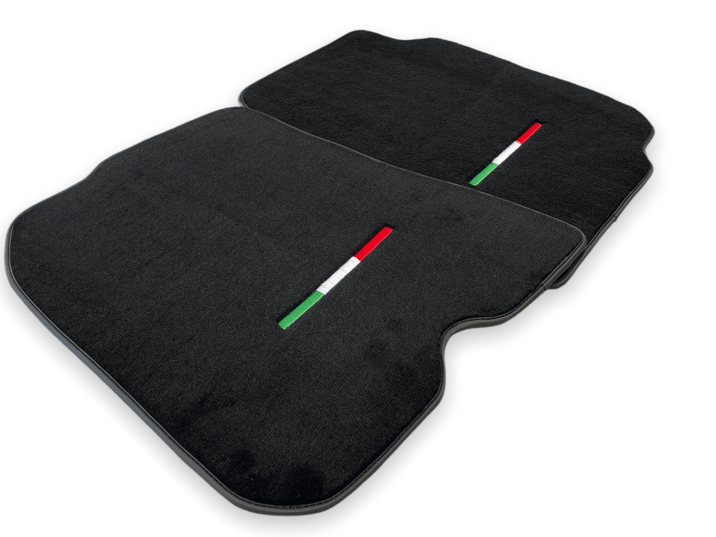 Floor Mats For Ferrari 812 Superfast Black Tailored Carpets With Italian Emblem - Scuderia