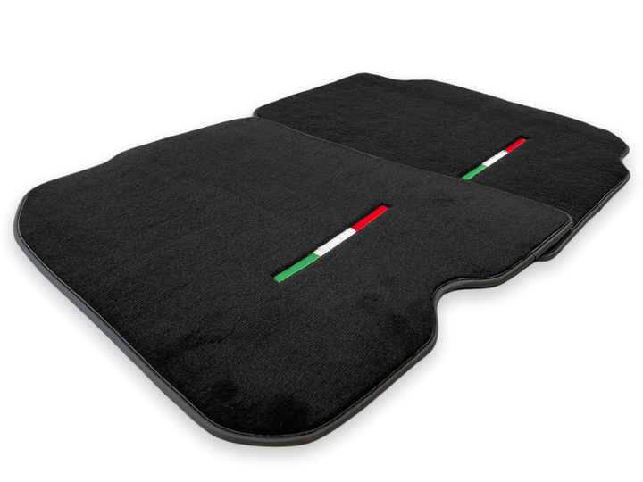 Floor Mats For Ferrari 812 Superfast Black Tailored Carpets With Italian Emblem - Scuderia