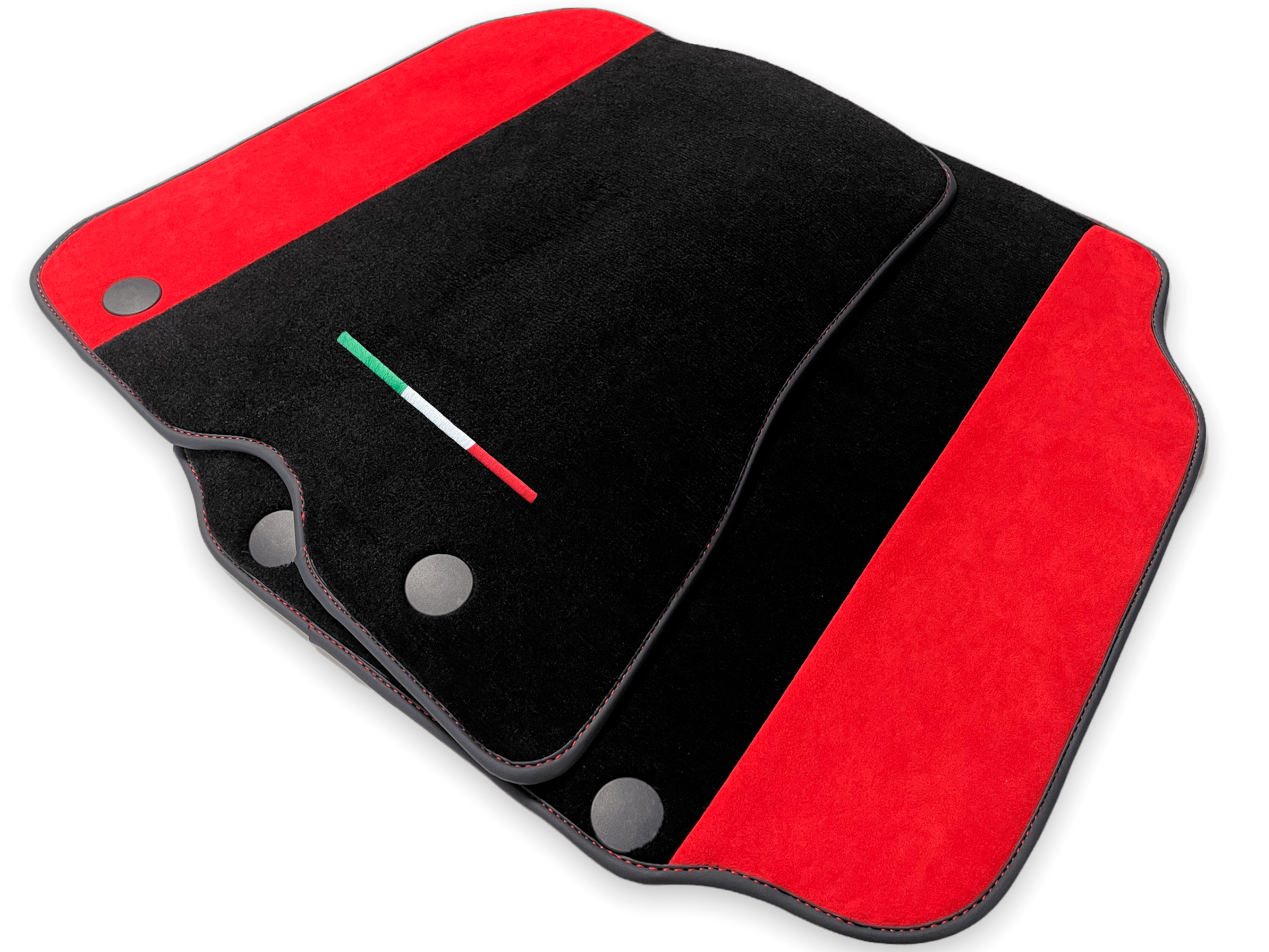 Car Mats For Ferrari 812 Superfast Red Aclantara And Black Carpet