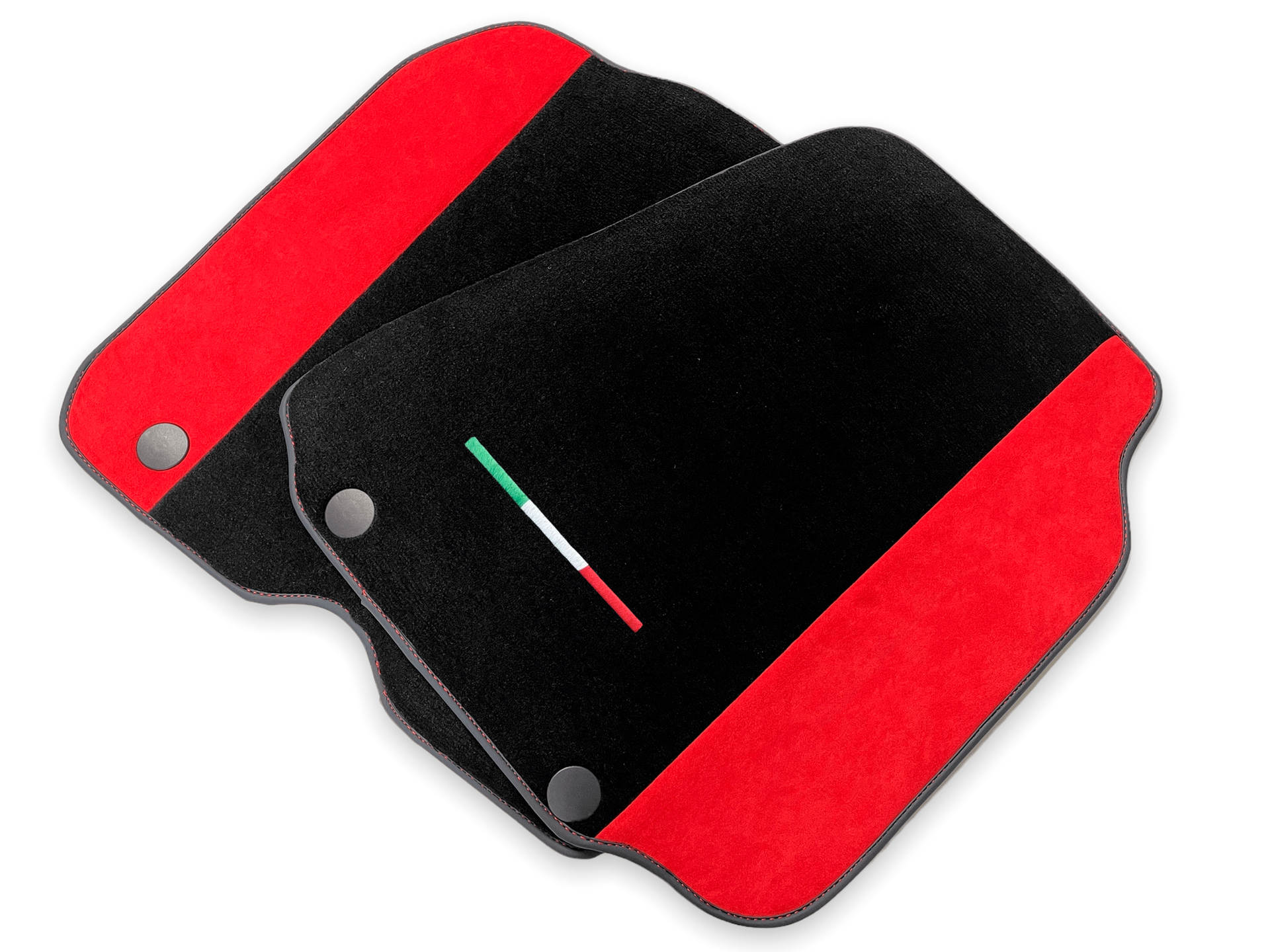 Car Mats For Ferrari 812 Superfast Red Aclantara And Black Carpet