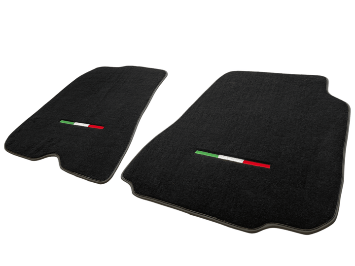 Floor Mats For Ferrari F12 Berlinetta Black Tailored Carpets With Italian Emblem - Scuderia