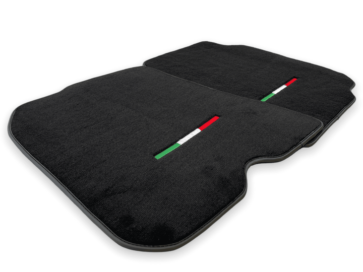 Floor Mats For Ferrari F12 Berlinetta Black Tailored Carpets With Italian Emblem - Scuderia