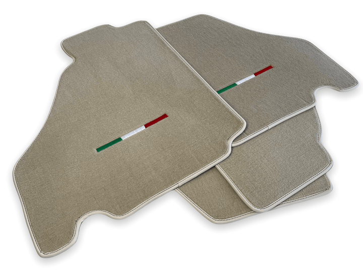 Floor Mats For Ferrari F430 2004-2009 Beige Color IT Edition - Scuderia