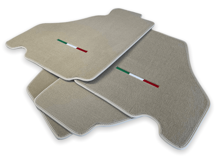 Floor Mats For Ferrari F430 2004-2009 Beige Color IT Edition - Scuderia