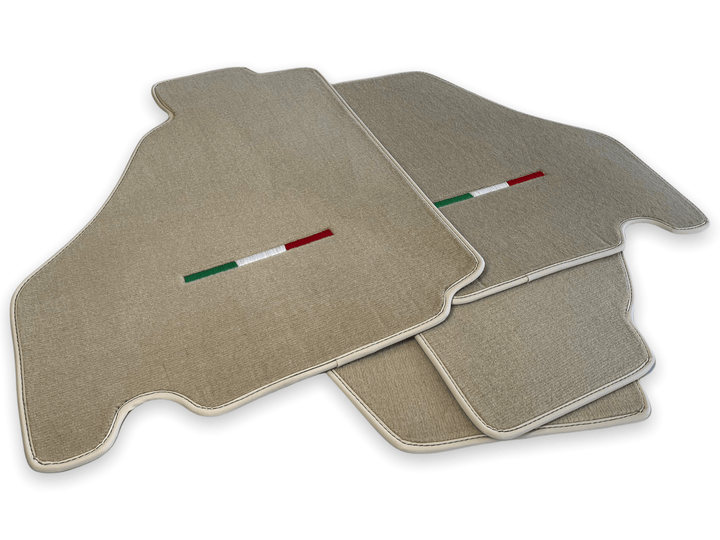 Floor Mats For Ferrari F430 2004-2009 Beige Color IT Edition - Scuderia
