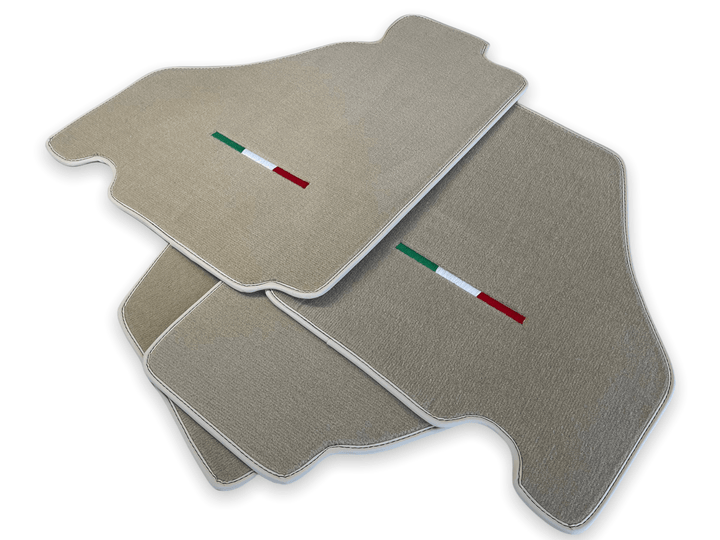 Floor Mats For Ferrari F430 2004-2009 Beige Color IT Edition - Scuderia