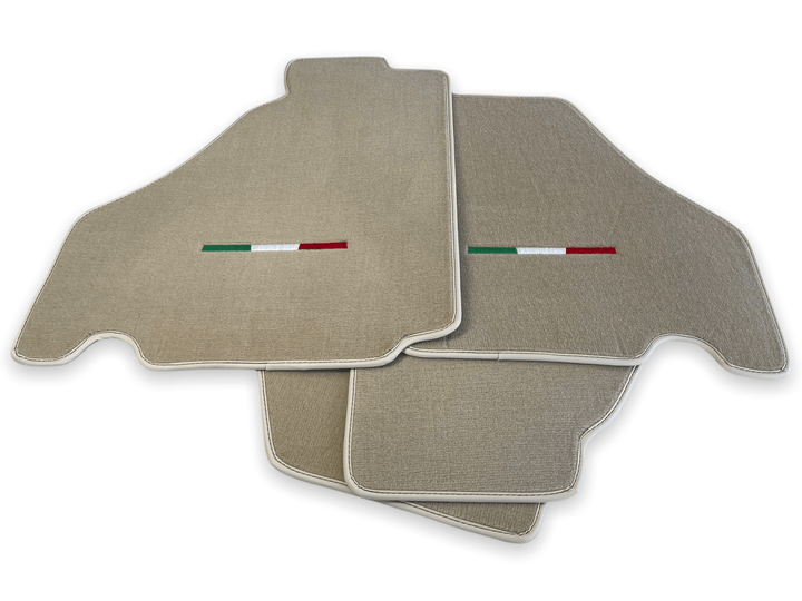 Floor Mats For Ferrari F430 2004-2009 Beige Color IT Edition - Scuderia