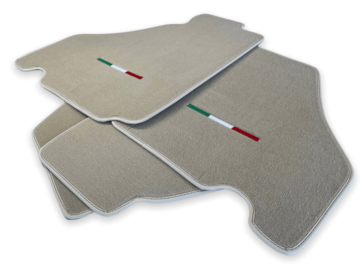 Floor Mats For Ferrari F430 2004-2009 Beige Color IT Edition - Scuderia