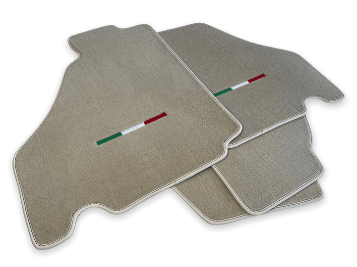 Floor Mats For Ferrari F430 2004-2009 Beige Color IT Edition - Scuderia
