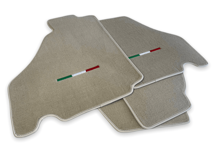 Floor Mats For Ferrari F430 2004-2009 Beige Color IT Edition - Scuderia