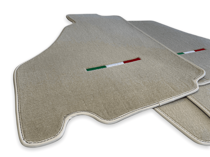 Floor Mats For Ferrari F430 2004-2009 Beige Color IT Edition - Scuderia