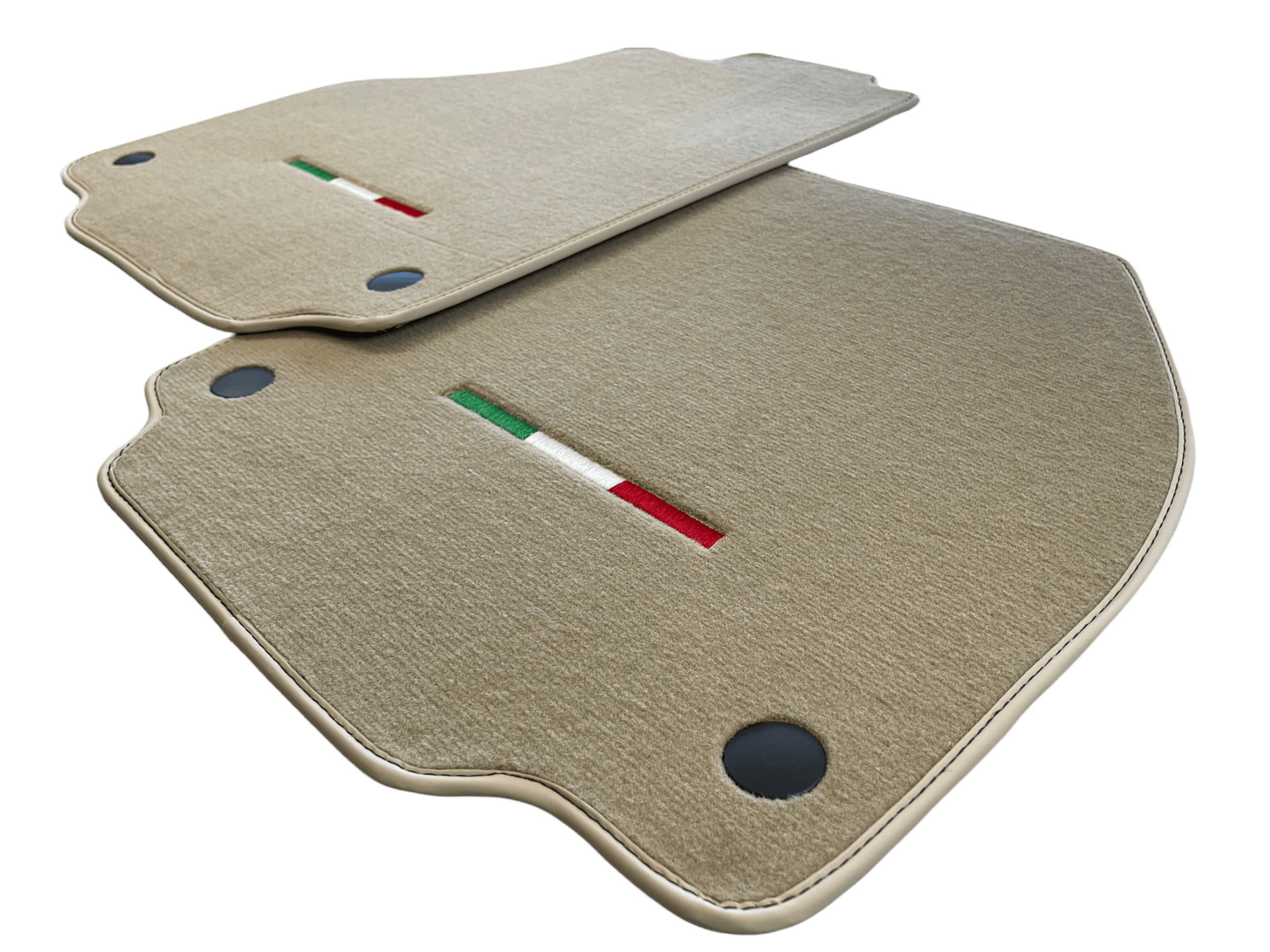 Floor Mats For Ferrari F8 Spider 2019-2023 Beige Italian Edition - Scuderia