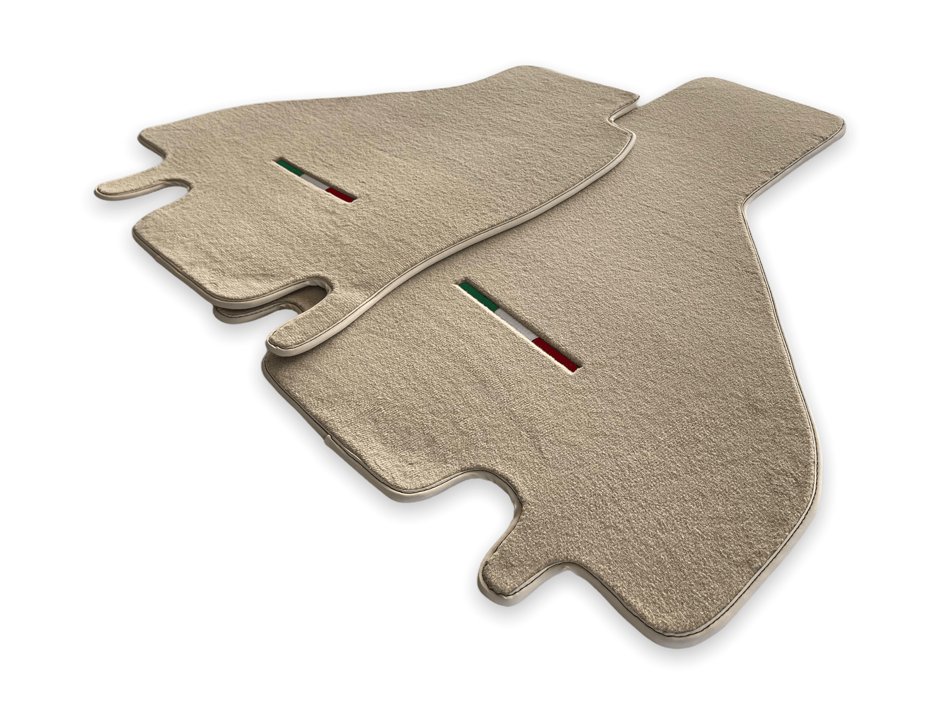 Floor Mats For Ferrari Testarossa 1984–1996 Beige Scuderia Brand Italy Edition - Scuderia