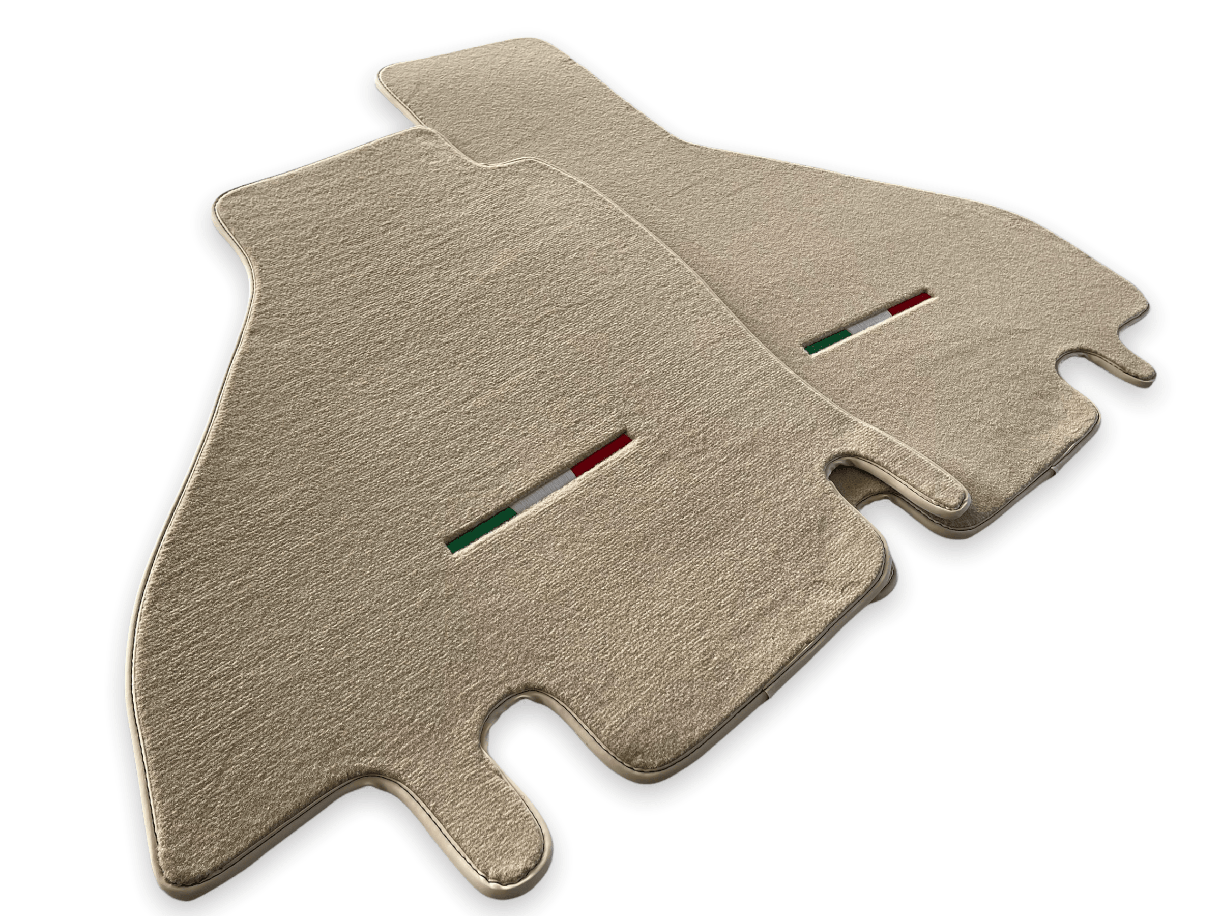 Floor Mats For Ferrari Testarossa 1984–1996 Beige Scuderia Brand Italy Edition - Scuderia