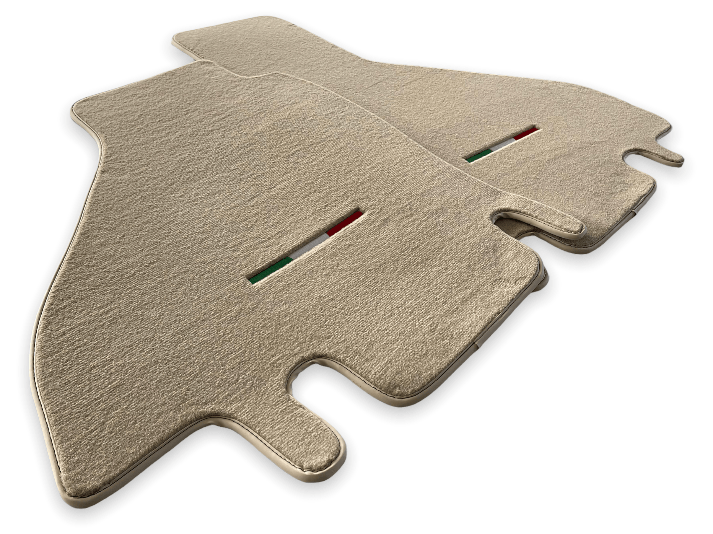 Floor Mats For Ferrari Testarossa 1984–1996 Beige Scuderia Brand Italy Edition - Scuderia