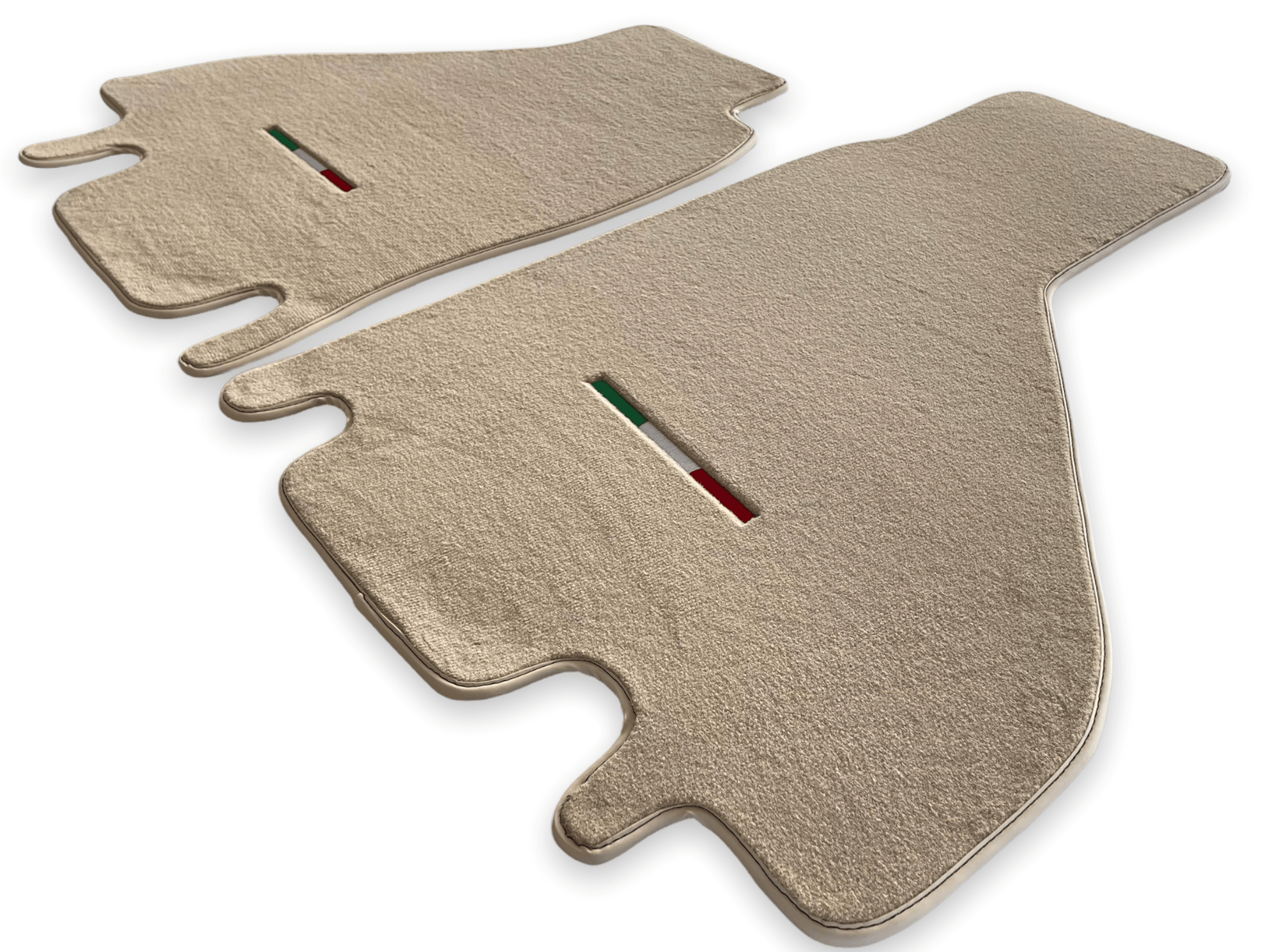 Floor Mats For Ferrari Testarossa 1984–1996 Beige Scuderia Brand Italy Edition - Scuderia