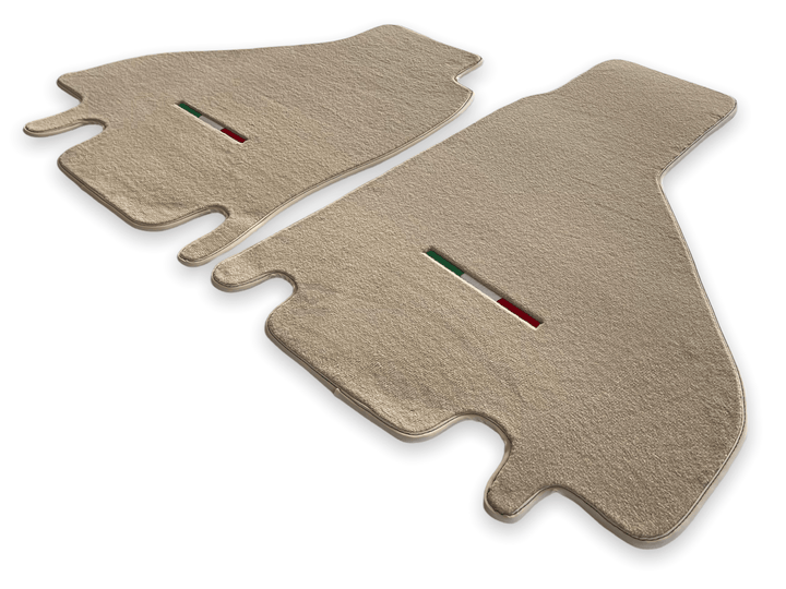 Floor Mats For Ferrari Testarossa 1984–1996 Beige Scuderia Brand Italy Edition - Scuderia