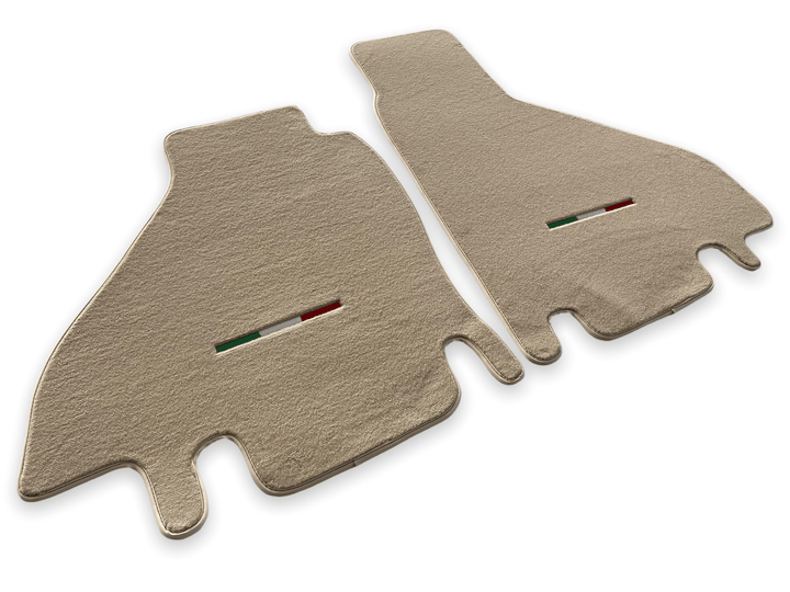 Floor Mats For Ferrari Testarossa 1984–1996 Beige Scuderia Brand Italy Edition - Scuderia