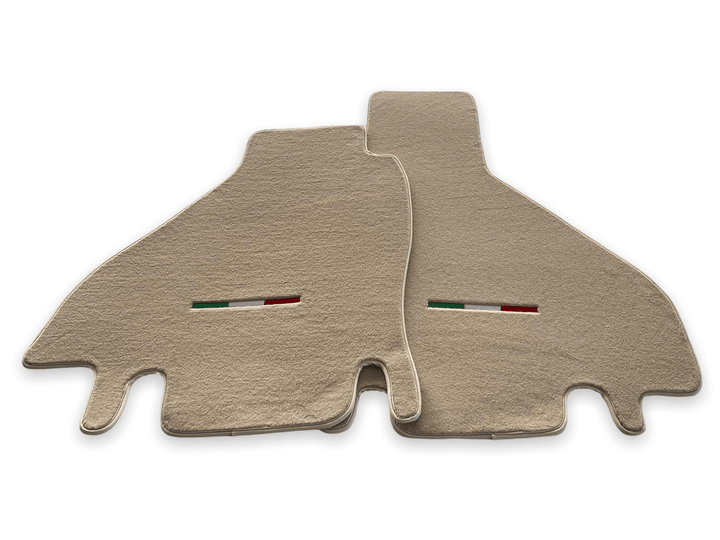 Floor Mats For Ferrari Testarossa 1984–1996 Beige Scuderia Brand Italy Edition - Scuderia