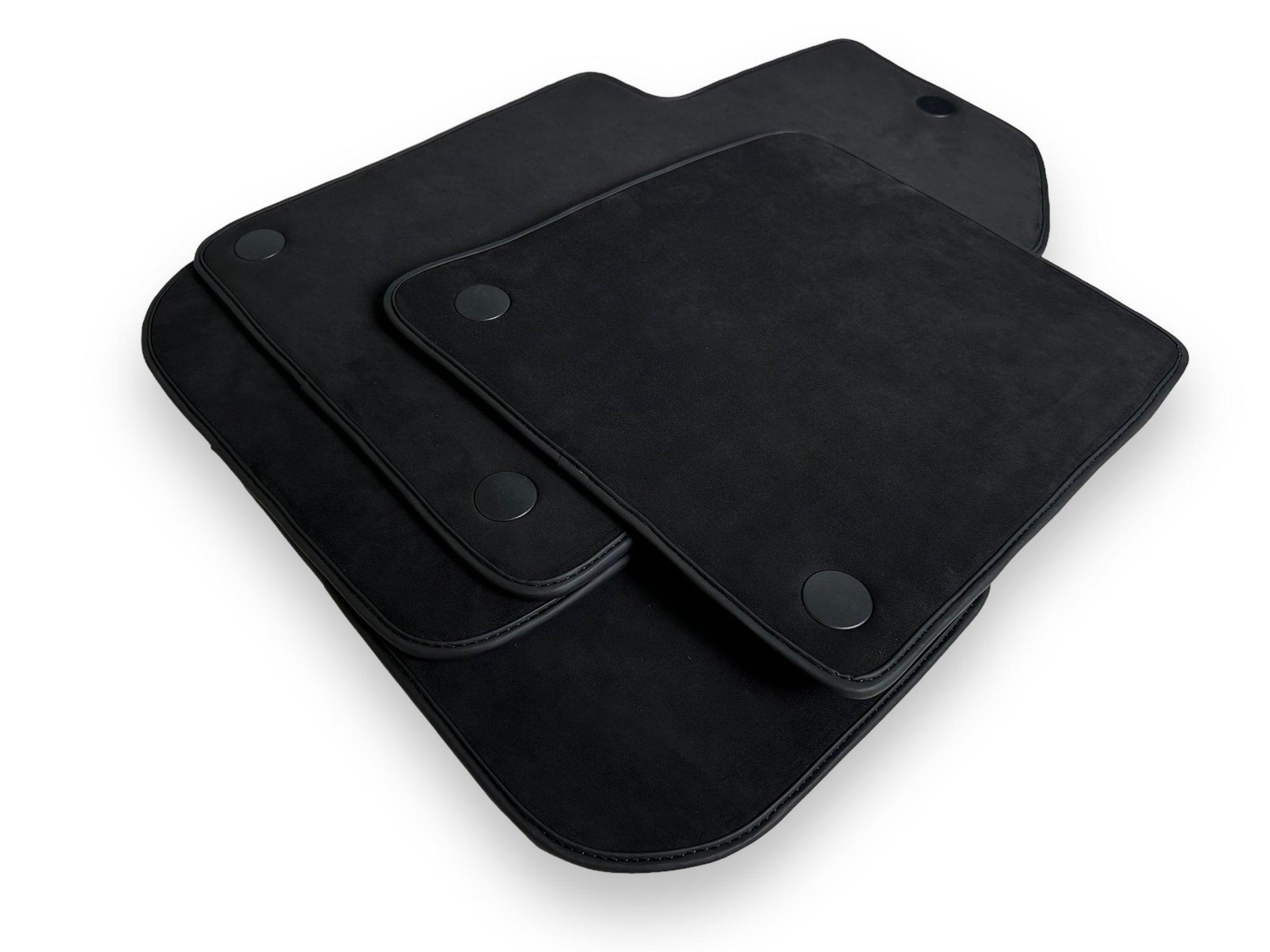 Genuine Alcantara Floor Mats for Ferrari 599 Coupe 2006-2012 Black ER56 Design - Scuderia