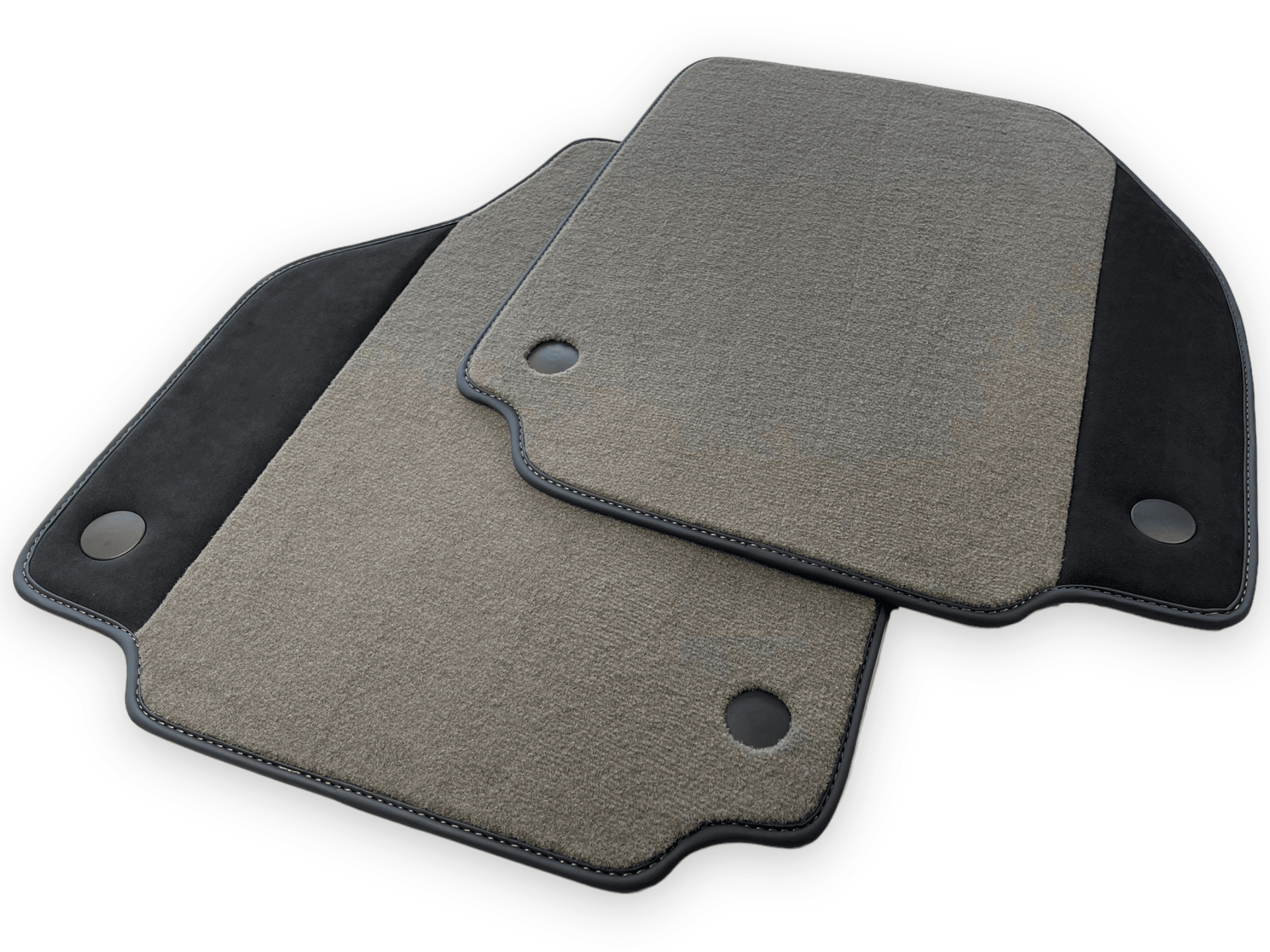 Gray Car Mats For Ferrari 488 GTB 2015-2022 Carpets With Alcantara Leather