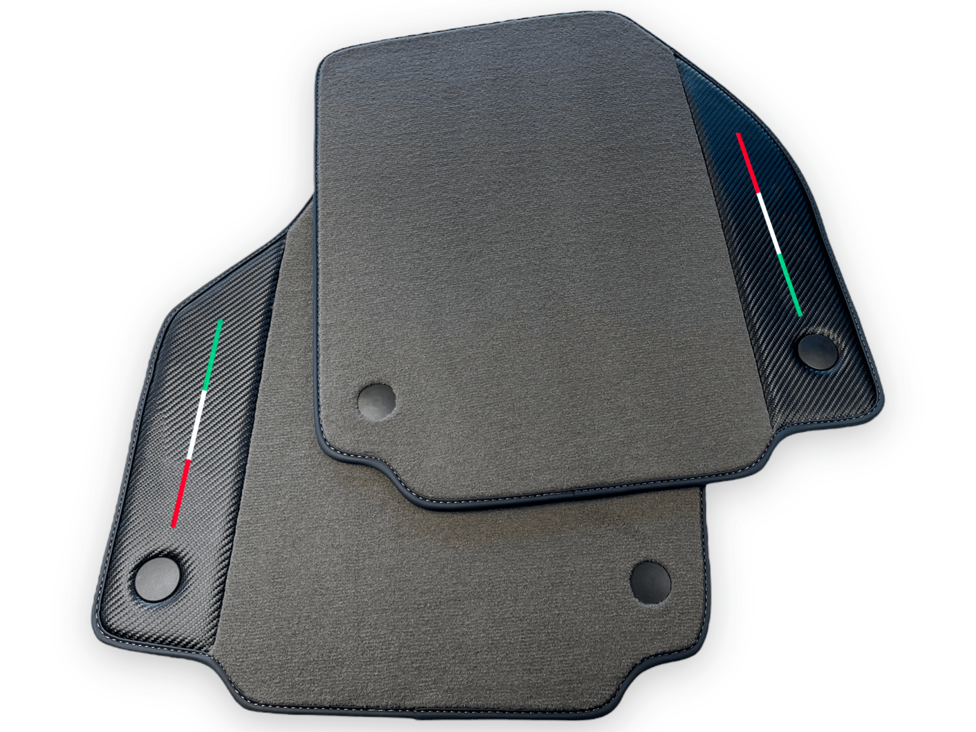 Gray Car Mats For Ferrari 488 Spider 2015-2022 Carbon Leather