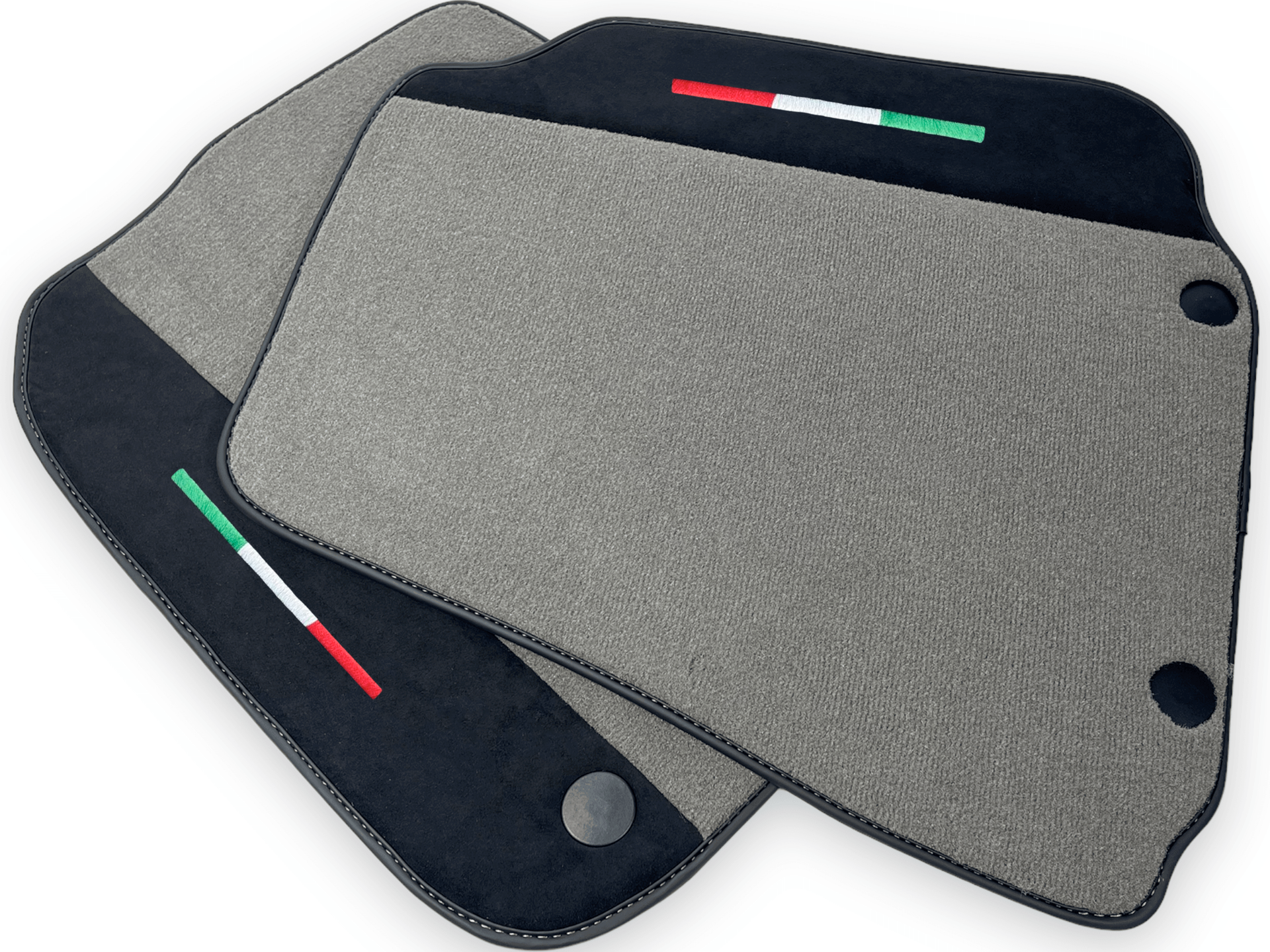 Gray Car Mats For Ferrari 812 Superfast With Alcantara Leather