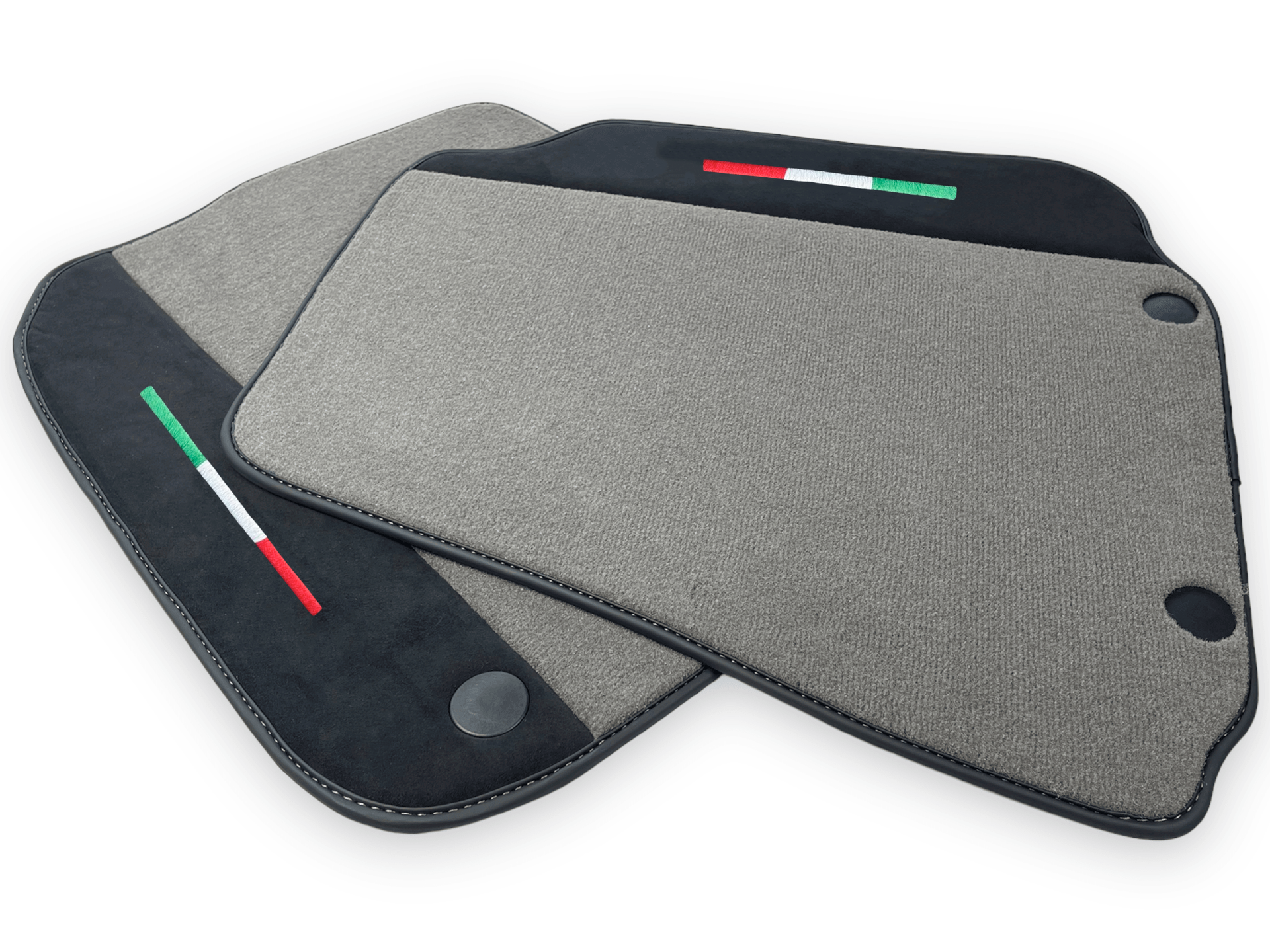 Gray Car Mats For Ferrari 812 Superfast With Alcantara Leather