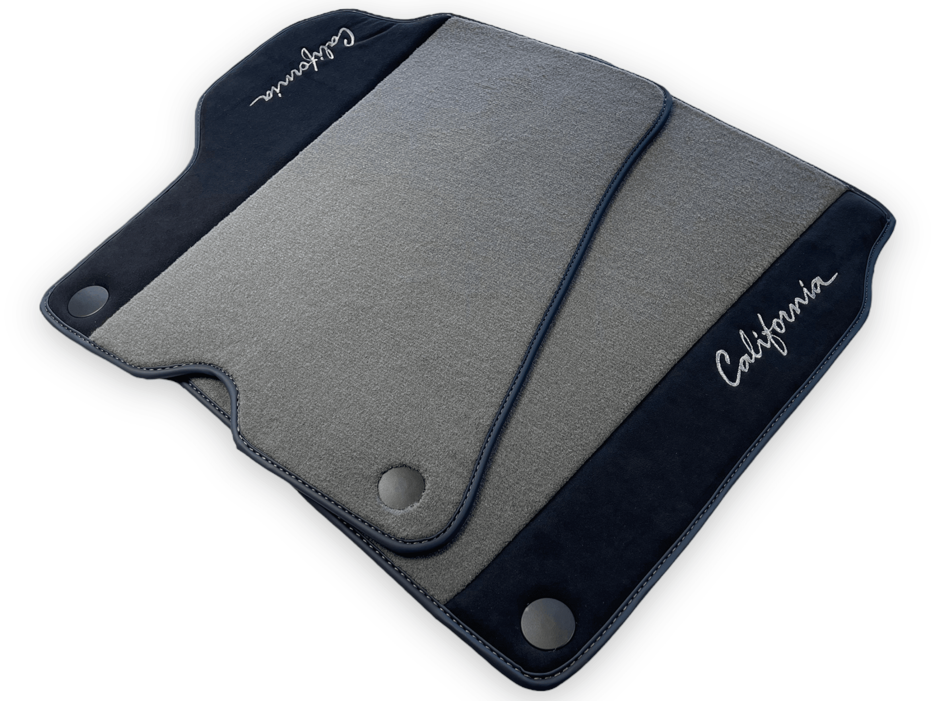 Gray Floor Mats For Ferrari California 2008-2014 With Alcantara - Scuderia