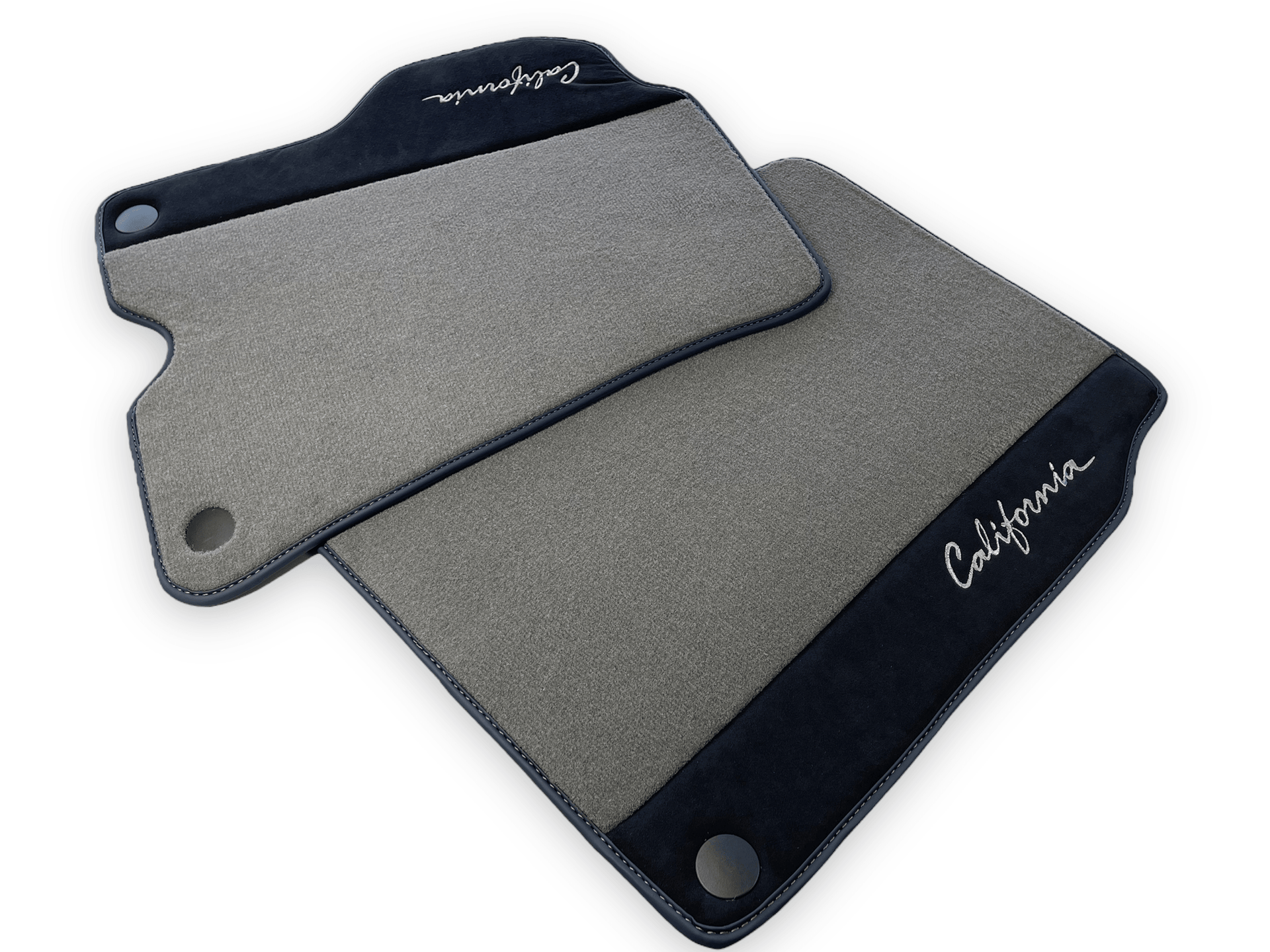 Gray Floor Mats For Ferrari California 2008-2014 With Alcantara - Scuderia