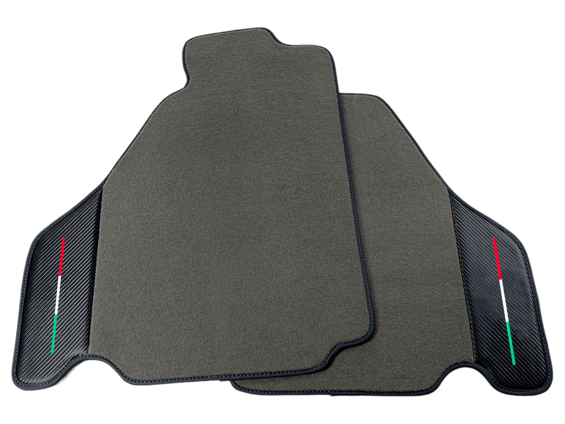 Alfombrillas Grises Para Ferrari F430 2004-2009 Con Piel Fibra De Carbono