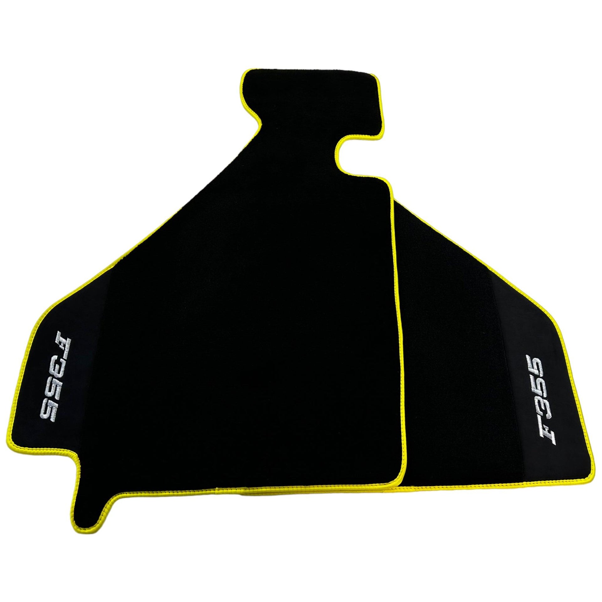 Black Floor Mats For Ferrari F355 1994-1999 With Alcantara Leather