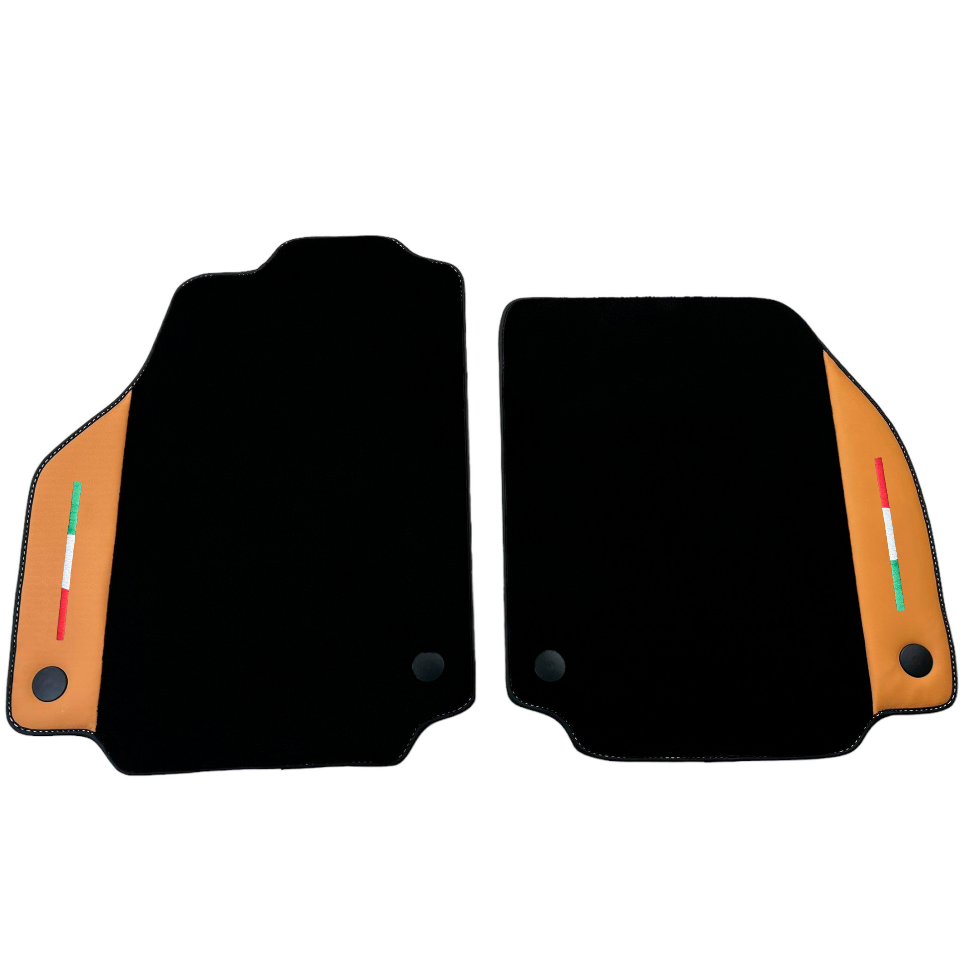 Black Car Mats for Ferrari 458 Italia (2009-2015) with Beige Nappa Leather