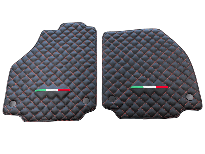 Leather Floor Mats For Ferrari 458 Spider 2012-2015 Black - Scuderia