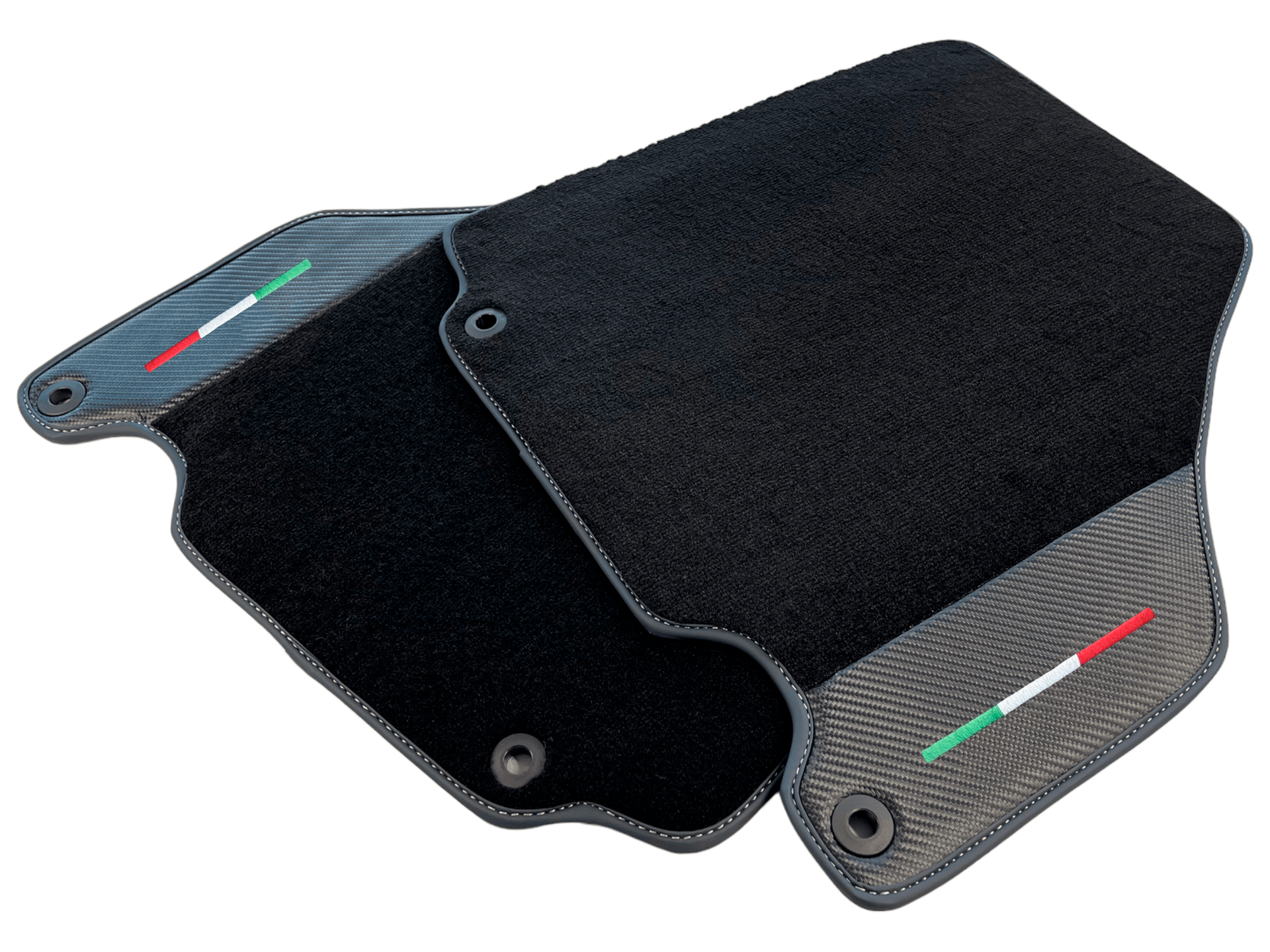 Car Mats For Ferrari 360 Modena 1999-2005 Black With Carbon Fiber Leather