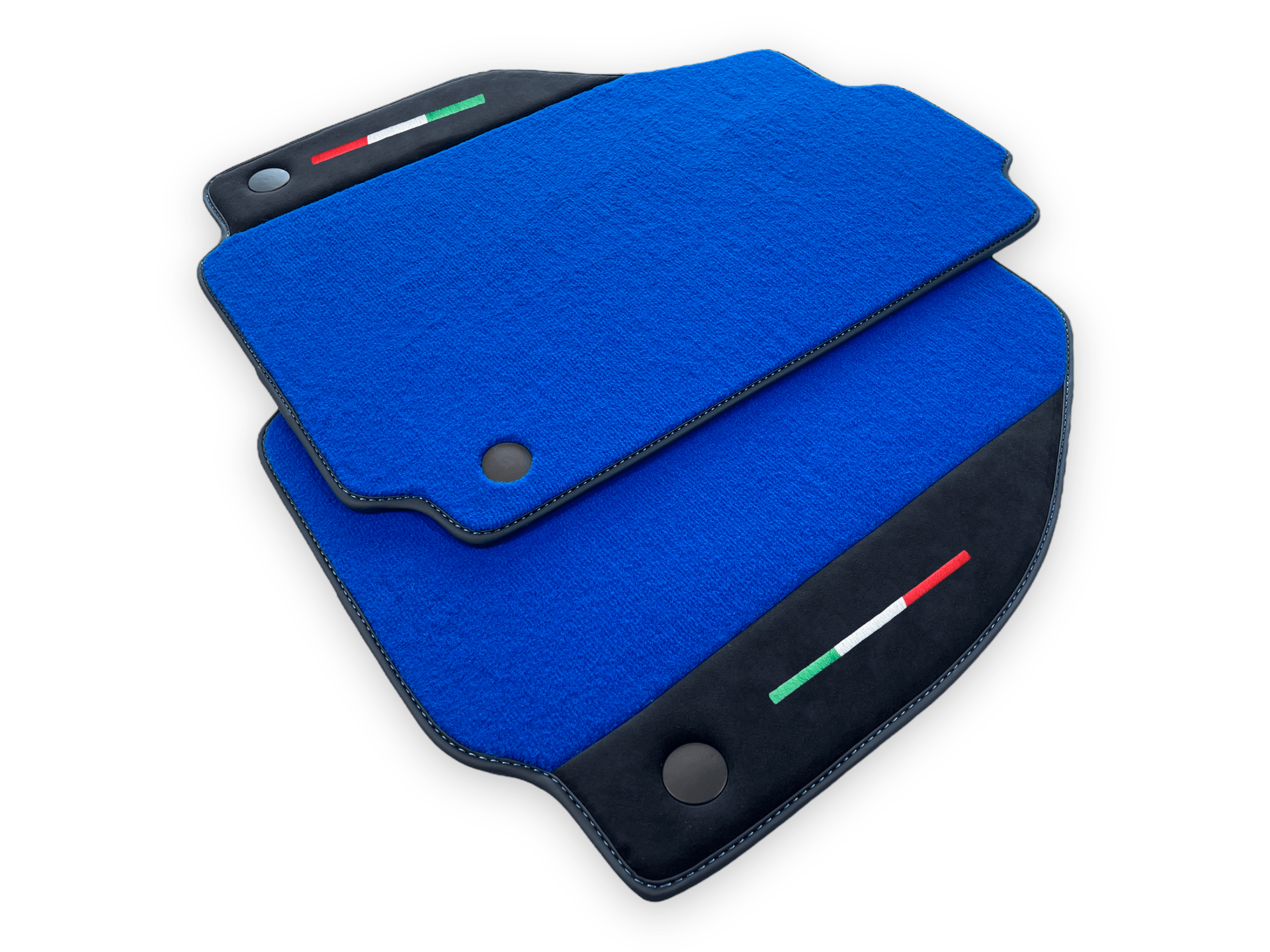 Blue Car Mats For Ferrari 458 Spider (2012-2015) With Alcantara Leather