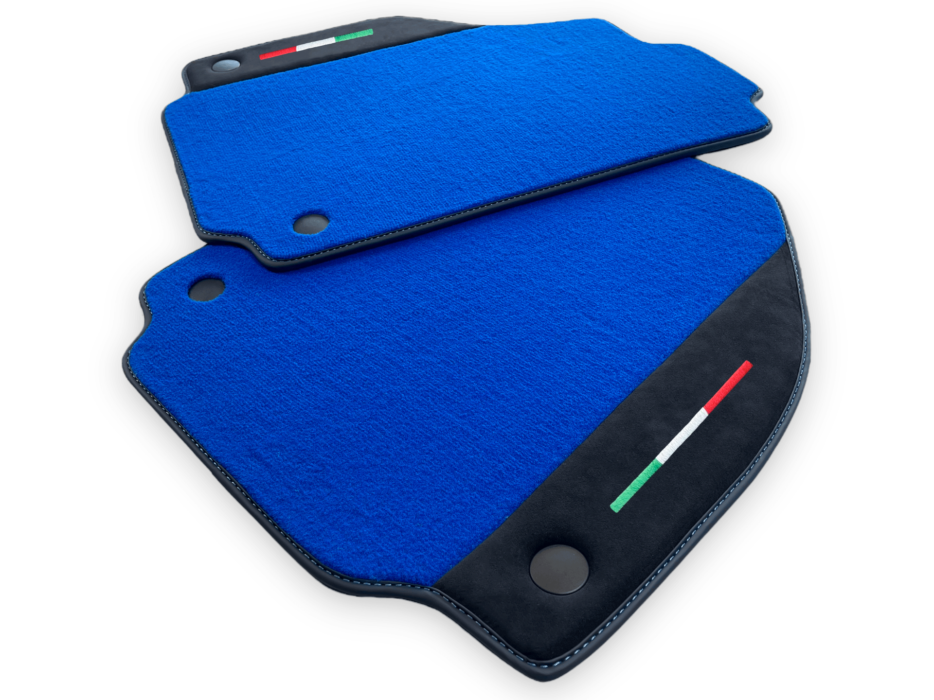 Blue Car Mats For Ferrari 458 Spider 2012-2015 Alcantara Leather