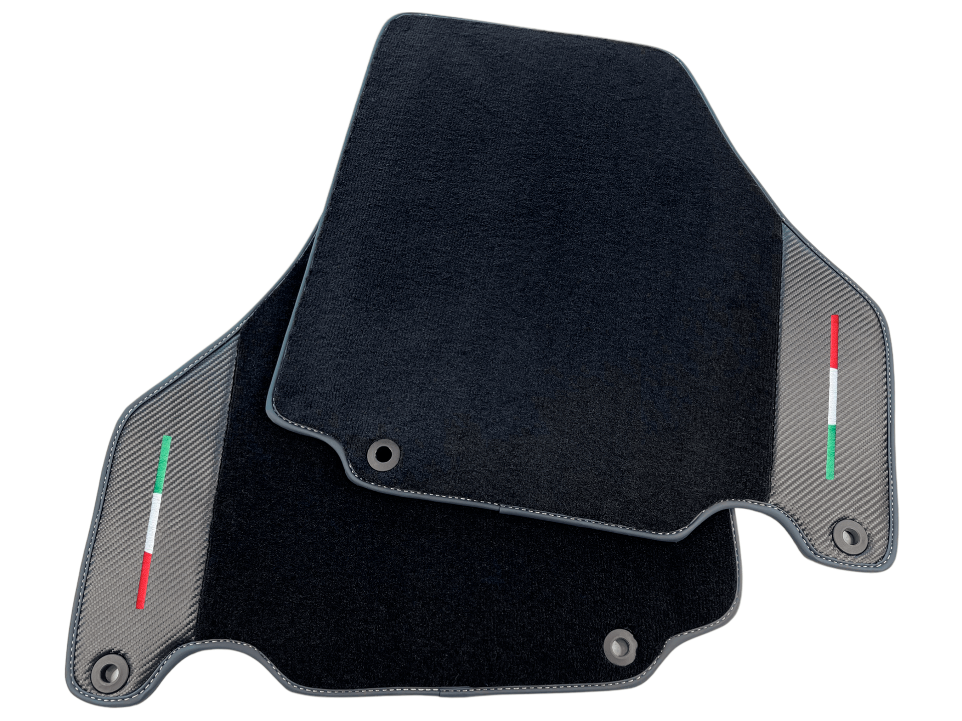 Car Mats For Ferrari 360 Modena 1999-2005 Black With Carbon Fiber Leather