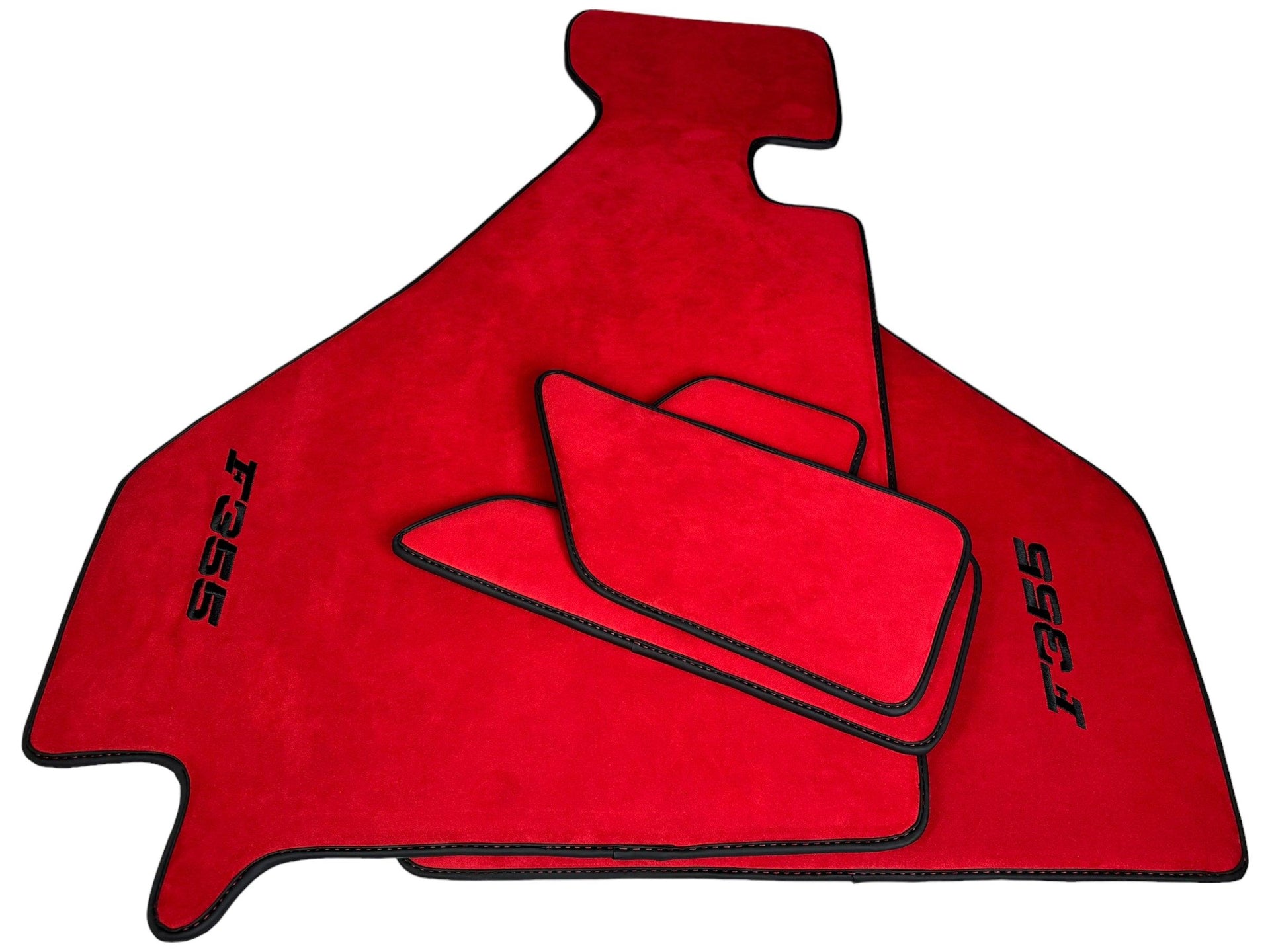 Red Alcantara Floor Mats For Ferrari F355 1994-1999 - Scuderia