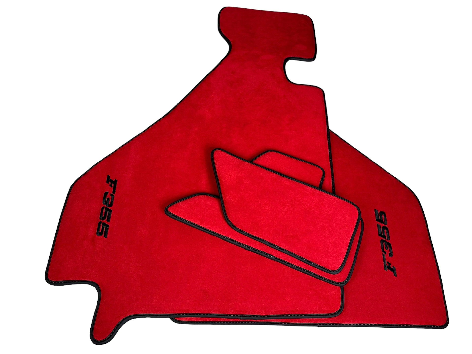 Red Alcantara Floor Mats For Ferrari F355 1994-1999 - Scuderia